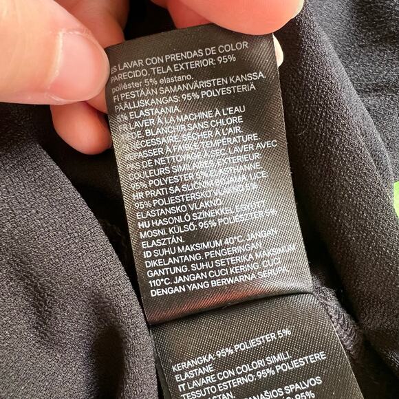 H&M Womens Blouse Top Shirt Pullover Balloon Sleeve Stretch Relaxed Fit Black M - Picture 9 of 12